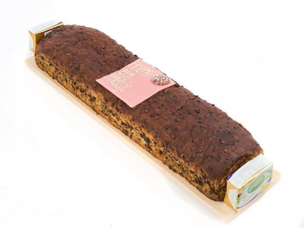 Grote geboorte krentenwegge blauw/rose